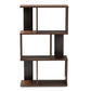 Legende Modern and Contemporary Brown and Dark Grey Finished Display Bookcase FredCo