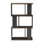 Legende Modern and Contemporary Brown and Dark Grey Finished Display Bookcase FredCo