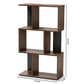 Legende Modern and Contemporary Brown and Dark Grey Finished Display Bookcase FredCo