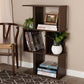 Legende Modern and Contemporary Brown and Dark Grey Finished Display Bookcase FredCo