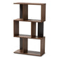 Legende Modern and Contemporary Brown and Dark Grey Finished Display Bookcase FredCo