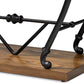 Leigh Vintage Rustic Industrial Distressed Wood and Black Metal Finished Entryway Console Table FredCo