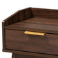 Lena Mid-Century Modern Walnut Brown Finished 1-Drawer Wood Nightstand FredCo