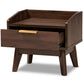 Lena Mid-Century Modern Walnut Brown Finished 1-Drawer Wood Nightstand FredCo