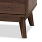 Lena Mid-Century Modern Walnut Brown Finished 3-Drawer Wood Chest FredCo