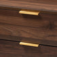 Lena Mid-Century Modern Walnut Brown Finished 3-Drawer Wood Chest FredCo
