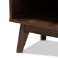 Lena Mid-Century Modern Walnut Brown Finished 5-Shelf Wood Entryway Shoe Cabinet FredCo