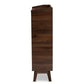 Lena Mid-Century Modern Walnut Brown Finished 5-Shelf Wood Entryway Shoe Cabinet FredCo