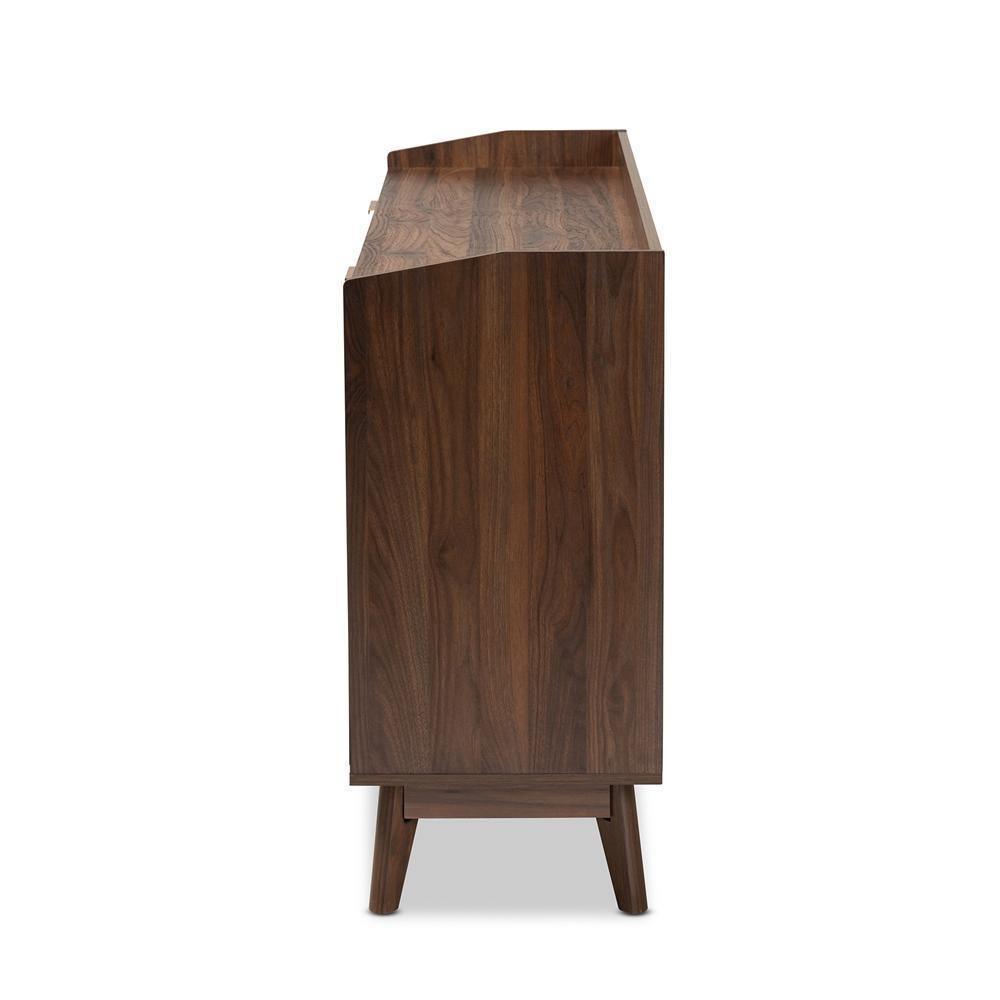 Lena Mid-Century Modern Walnut Brown Finished 6-Drawer Wood Dresser FredCo