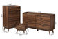 Lena Mid-Century Modern Walnut Brown Finished Wood 3-Piece Storage Set FredCo