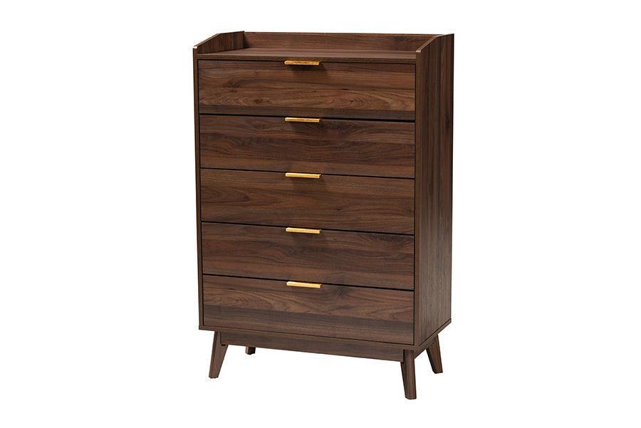 Lena Mid-Century Modern Walnut Brown Finished Wood 3-Piece Storage Set FredCo