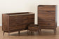 Lena Mid-Century Modern Walnut Brown Finished Wood 3-Piece Storage Set FredCo