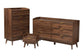 Lena Mid-Century Modern Walnut Brown Finished Wood 3-Piece Storage Set FredCo