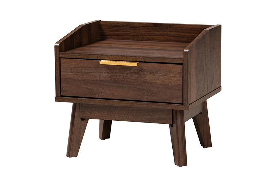 Lena Mid-Century Modern Walnut Brown Finished Wood 3-Piece Storage Set FredCo
