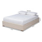 Leni Modern and Contemporary Beige Fabric Upholstered 4-Drawer Queen Size Platform Storage Bed Frame FredCo