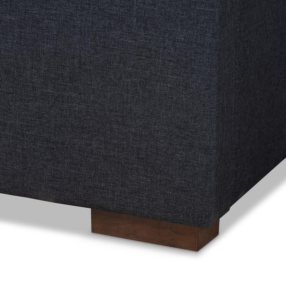 Leni Modern and Contemporary Dark Grey Fabric Upholstered 4-Drawer King Size Platform Storage Bed Frame FredCo