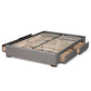 Leni Modern and Contemporary Light Grey Fabric Upholstered 4-Drawer Queen Size Platform Storage Bed Frame FredCo