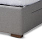 Leni Modern and Contemporary Light Grey Fabric Upholstered 4-Drawer Queen Size Platform Storage Bed Frame FredCo
