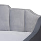 Lennon Modern and Contemporary Grey Velvet Fabric Upholstered Twin Size Daybed with Trundle FredCo