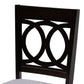 Lenoir Modern and Contemporary Gray Fabric Upholstered Espresso Brown Finished Wood 5-Piece Dining Set FredCo