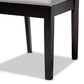 Lenoir Modern and Contemporary Gray Fabric Upholstered Espresso Brown Finished Wood Dining Chair Set of 4 FredCo
