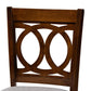 Lenoir Modern and Contemporary Grey Fabric Upholstered Walnut Brown Finished Wood 2-Piece Counter Height Pub Chair Set FredCo