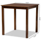 Lenoir Modern and Contemporary Walnut Brown Finished Wood Counter Height Pub Table FredCo