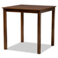 Lenoir Modern and Contemporary Walnut Brown Finished Wood Counter Height Pub Table FredCo