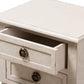 Lenore Country Cottage Farmhouse Whitewashed 2-Drawer Nightstand FredCo