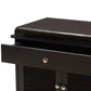Leo Modern and Contemporary Dark Brown Wood 2-Drawer Shoe Storage Bench FredCo