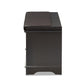 Leo Modern and Contemporary Dark Brown Wood 2-Drawer Shoe Storage Bench FredCo