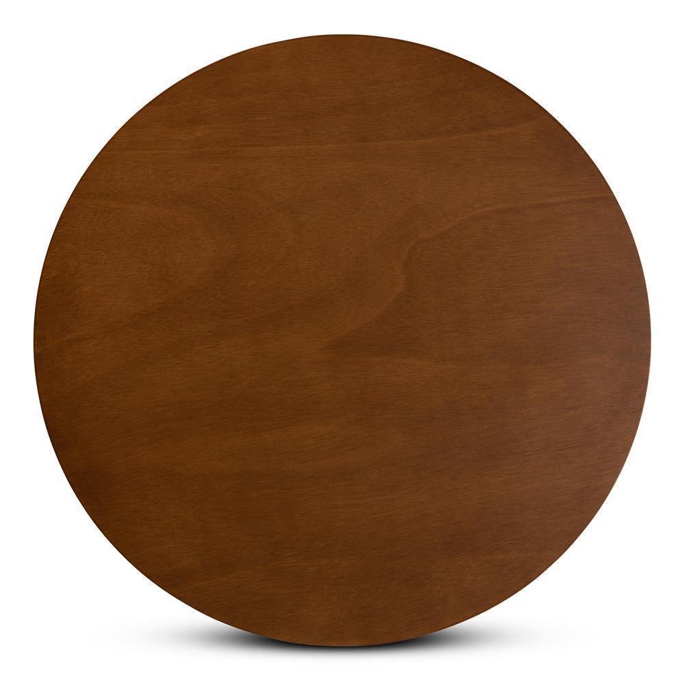 Leon Modern and Contemporary Grey Fabric Upholstered and Walnut Brown Finished Wood 5-Piece Dining Set FredCo