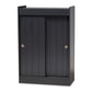 Leone Modern and Contemporary Charcoal Finished 2-Door Wood Entryway Shoe Storage Cabinet FredCo