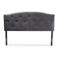 Leone Modern and Contemporary Grey Velvet Fabric Upholstered King Size Headboard FredCo