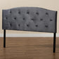 Leone Modern and Contemporary Grey Velvet Fabric Upholstered King Size Headboard FredCo