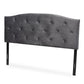 Leone Modern and Contemporary Grey Velvet Fabric Upholstered King Size Headboard FredCo