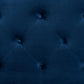 Leone Modern and Contemporary Navy Blue Velvet Fabric Upholstered King Size Headboard FredCo