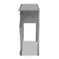 Leonie Modern Transitional French Brushed Silver Finished Wood and Mirrored Glass 2-Drawer Console Table FredCo