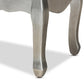 Leonie Modern Transitional French Brushed Silver Finished Wood and Mirrored Glass 2-Drawer Nightstand FredCo