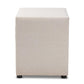 Lepine Modern and Contemporary Light Beige Fabric Upholstered 2-Drawer Wood Nightstand FredCo