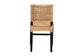Lesia Modern Bohemian Natural Brown Rattan and Espresso Brown Mahogany Wood Dining Chair FredCo