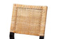 Lesia Modern Bohemian Natural Brown Rattan and Espresso Brown Mahogany Wood Dining Chair FredCo