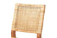 Lesia Modern Bohemian Natural Brown Rattan and Walnut Brown Finished Wood Counter Stool FredCo