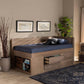 Levon Modern and Contemporary Antique Oak Finished Wood 4-Drawer Twin Size Storage Bed FredCo