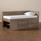 Levon Modern and Contemporary Antique Oak Finished Wood 4-Drawer Twin Size Storage Bed FredCo