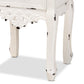 Levron Classic and Traditional Two-Tone Walnut Brown and Antique White Finished Wood 2-Drawer Nightstand FredCo