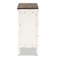 Levron Classic and Traditional Two-Tone Walnut Brown and Antique White Finished Wood 5-Drawer Storage Cabinet FredCo
