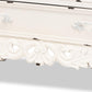 Levron Classic and Traditional Two-Tone Walnut Brown and Antique White Finished Wood 5-Drawer Storage Cabinet FredCo