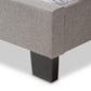 Lexi Modern and Contemporary Light Grey Fabric Upholstered Queen Size Bed FredCo