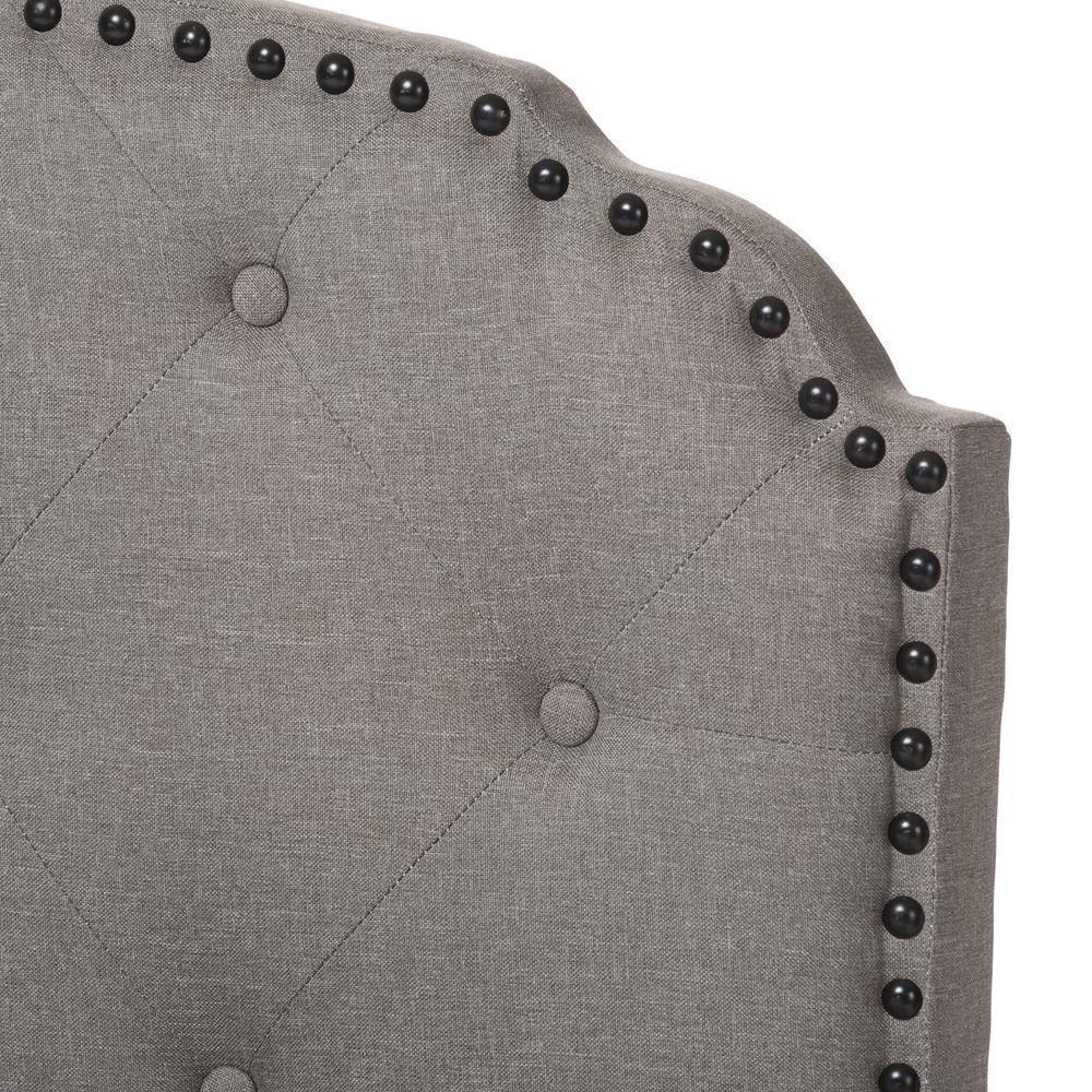 Lexi Modern and Contemporary Light Grey Fabric Upholstered Queen Size Bed FredCo